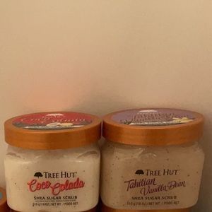 coco colado tree hut scrub and tahitian vanilla bean.